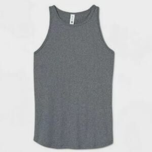 All in Motion Performance charcoal gray Ribbed tank